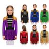 Kinder Mädchen Zirkusdirektorin Kostüm Langarm Quaste Glänzende Pailletten Kleid Jumpsuit Halloween Ausgefallenes Cosplay Outfit