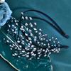 Sparkly Design Crystal Bridal Headband Double Layer Handmade Headpiece  For Bridesmaids