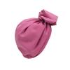 Turban Hat Retro French Style Flower Decor Women Hat Solid Color Breathable Wind-proof Headwear Daily Wear