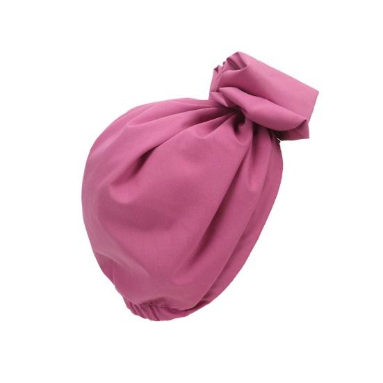 Turban Hat Retro French Style Flower Decor Women Hat Solid Color Breathable Wind-proof Headwear Daily Wear