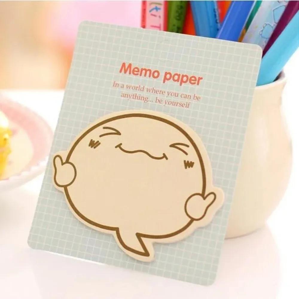 

4pcs Kawaii Cute Smilies Sticky Notes Creative Notepad Memo Pads Decoration Adhesive Stickers Office School Stationery