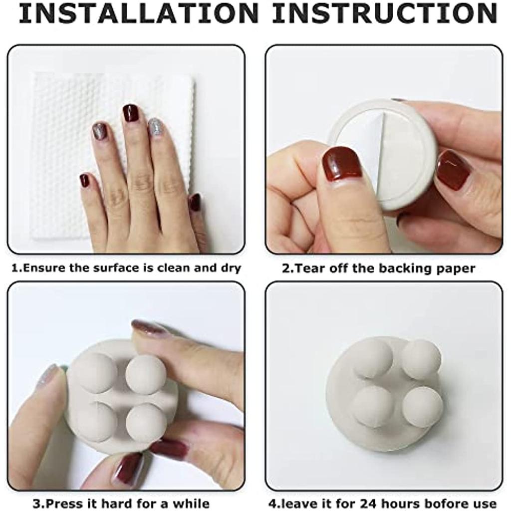 4 Stück Silikon-Multifunktionshaken, wasserdichte selbstklebende Haken zum Aufhängen an der Wand, Badezimmer, Küche, Wohnzimmer, Büro