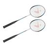 1 Pair Blue Badminton Racket Set Aluminum Alloy Comfortable Hand Grip Non Slip Badminton Racquet Kit