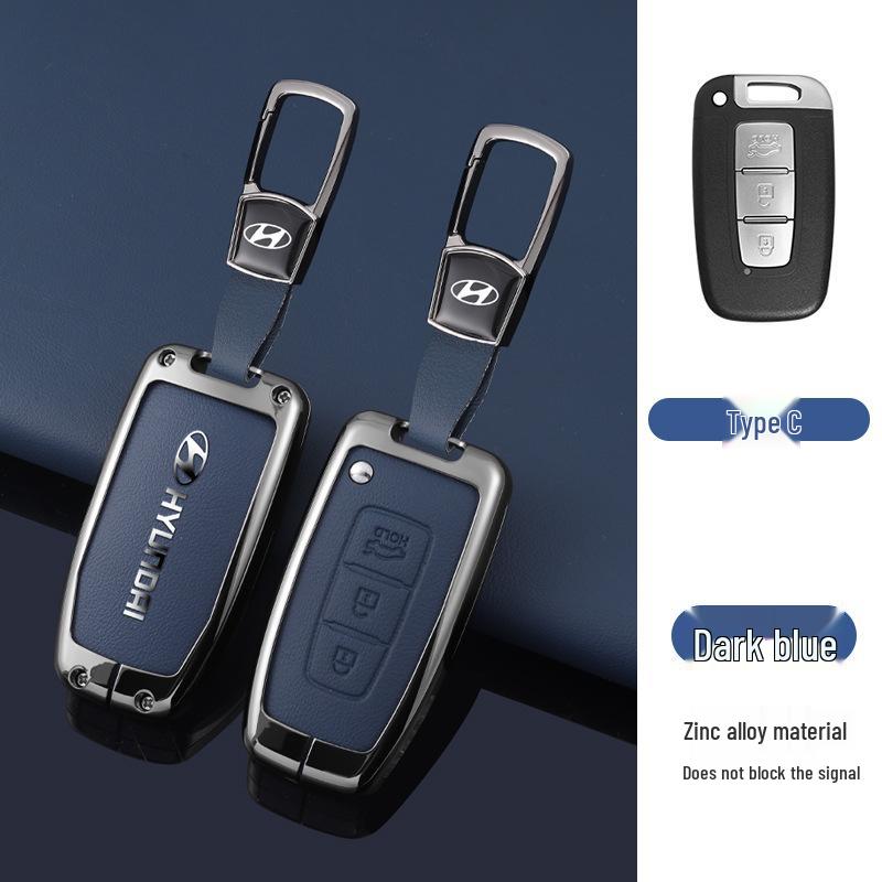 Key Cover Compatible with Beijing Hyundai Ix35, Elantra, Festa, Verna, Ix25, Santa Fe - Premium Men's Bag Case