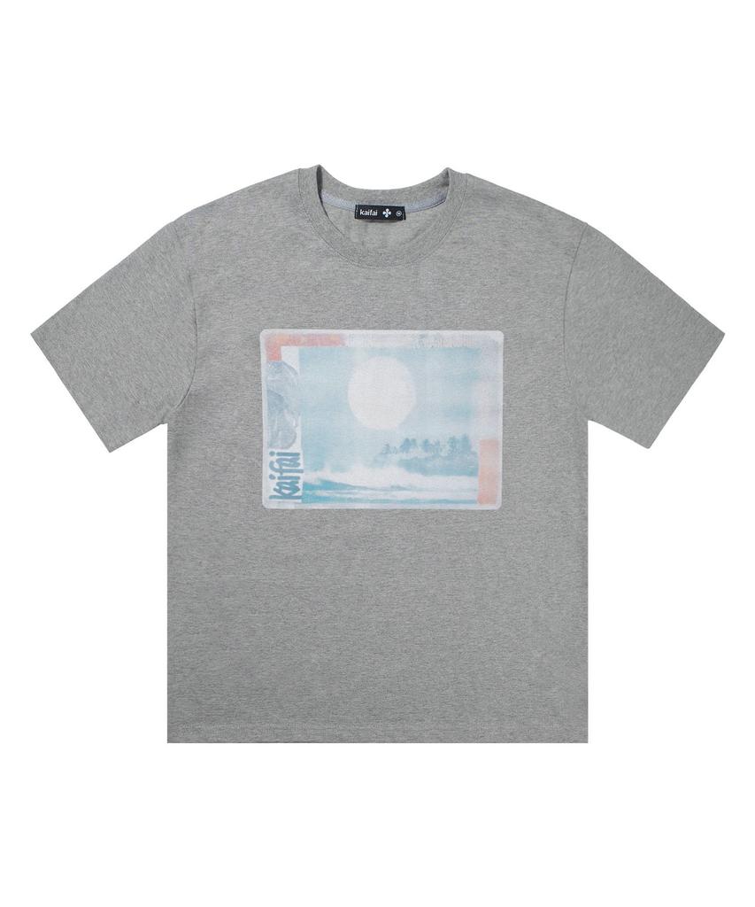 KAIFAI Fade Shore Short Sleeve T-Shirt (Melange) K26Qb238