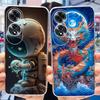 Coque de téléphone Mignonne Chat Astronaute Pour Oppo A60 OppoA60 A 60 Coque Arrière Pare-chocs Cool Dragon Dessin Animé Coque Transparente Oppo CPH2631 Capa