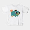 Boys Girls Soft Cotton Graphic Tees Baby Perry The Platypus T-shirt Breathable Daily School Wear Kids T-Shirts
