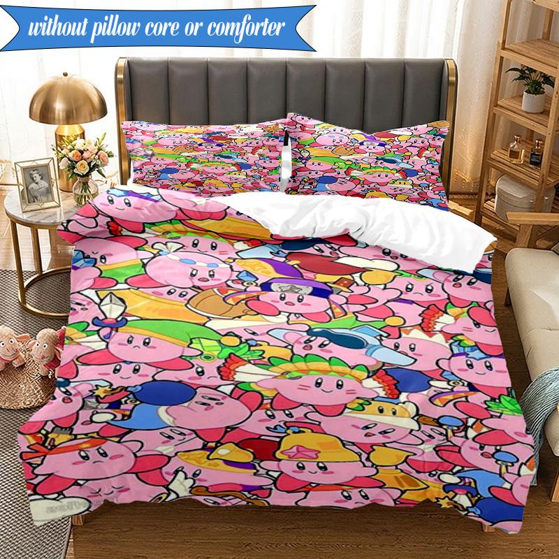 Cute Pika Adventure 3pcs K-pop Music Group Bedding set,Ideal for Bedroom, Dormitory,Including Duvet Cover And 2pcs Pillowcases,Fan Gifts