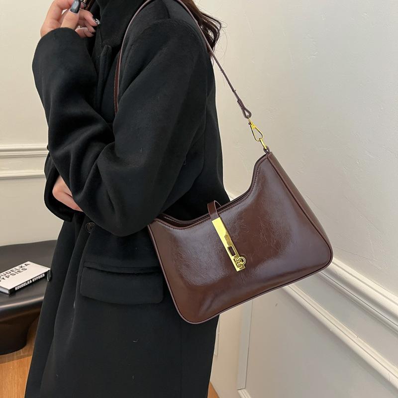 

Новые женские сумки, нишевые сумки высокого класса, универсальные сумки-багеты на цепочке для весны и осени, модные сумки на плечо большой вместимости 27*6*15