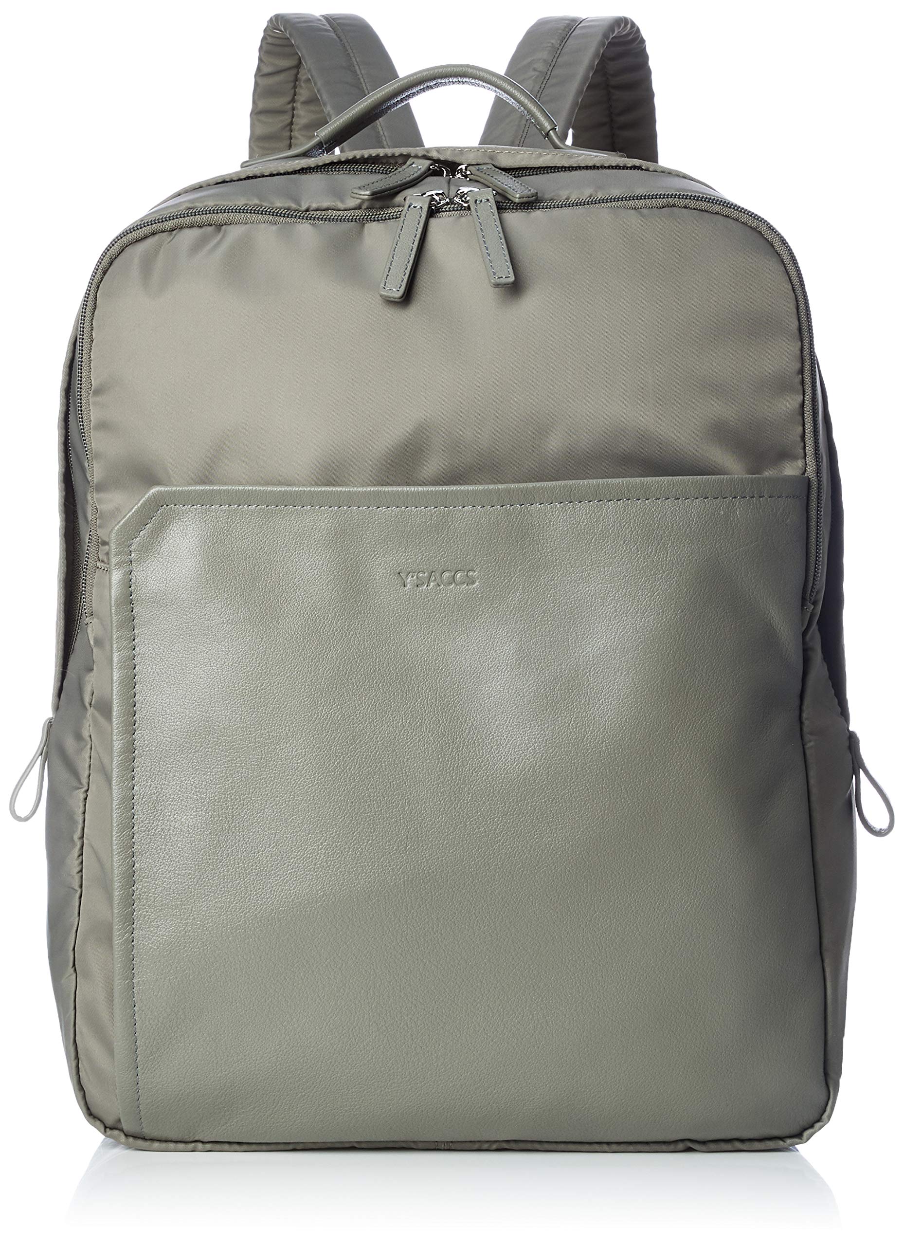 

Нейлон x Шкіра Квадратний Рюкзак Бежевий [Isaac] Y91-05-03 Жіночий