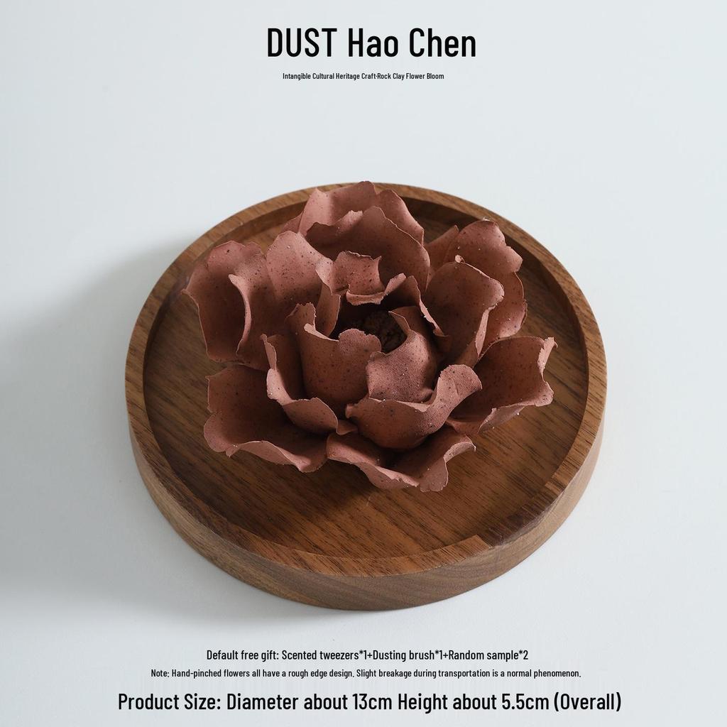 Handmade Ceramic Flower Incense Holder - Chinese Aromatherapy Diffuser Souvenir