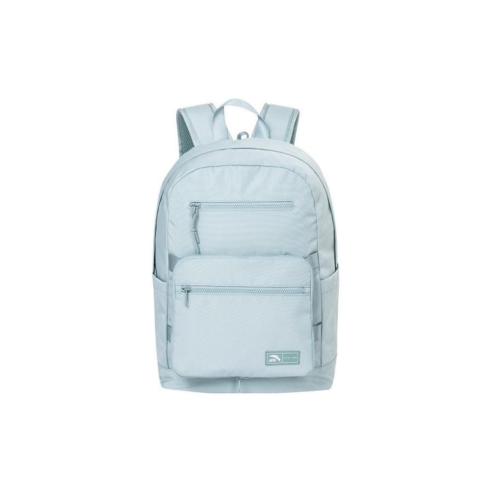 Anta Simple Solid Color Zipper Closure Backpack Unisex Backpack Oxford-Green 192238152-4 Oxford Green