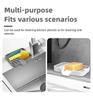 Silicone Drain Soap Box Anti-slip Soap Tray Dishes for Bathroom Washing Table Soap Tray Free Punch Drain Rack BXFZH05