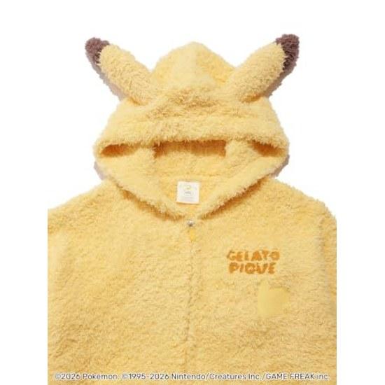 Gelato Pique Pikachu Parka Shorts Set PWNT264006 Womens Yellow F