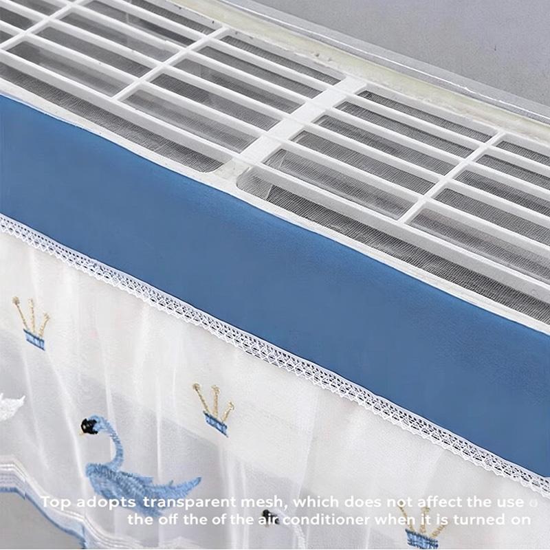 Summer Air Conditioner Dust Cover Anti-dust Wall Mounted Protector Ac Covers Home Textil Self-adhesive Dust Cover Cloth