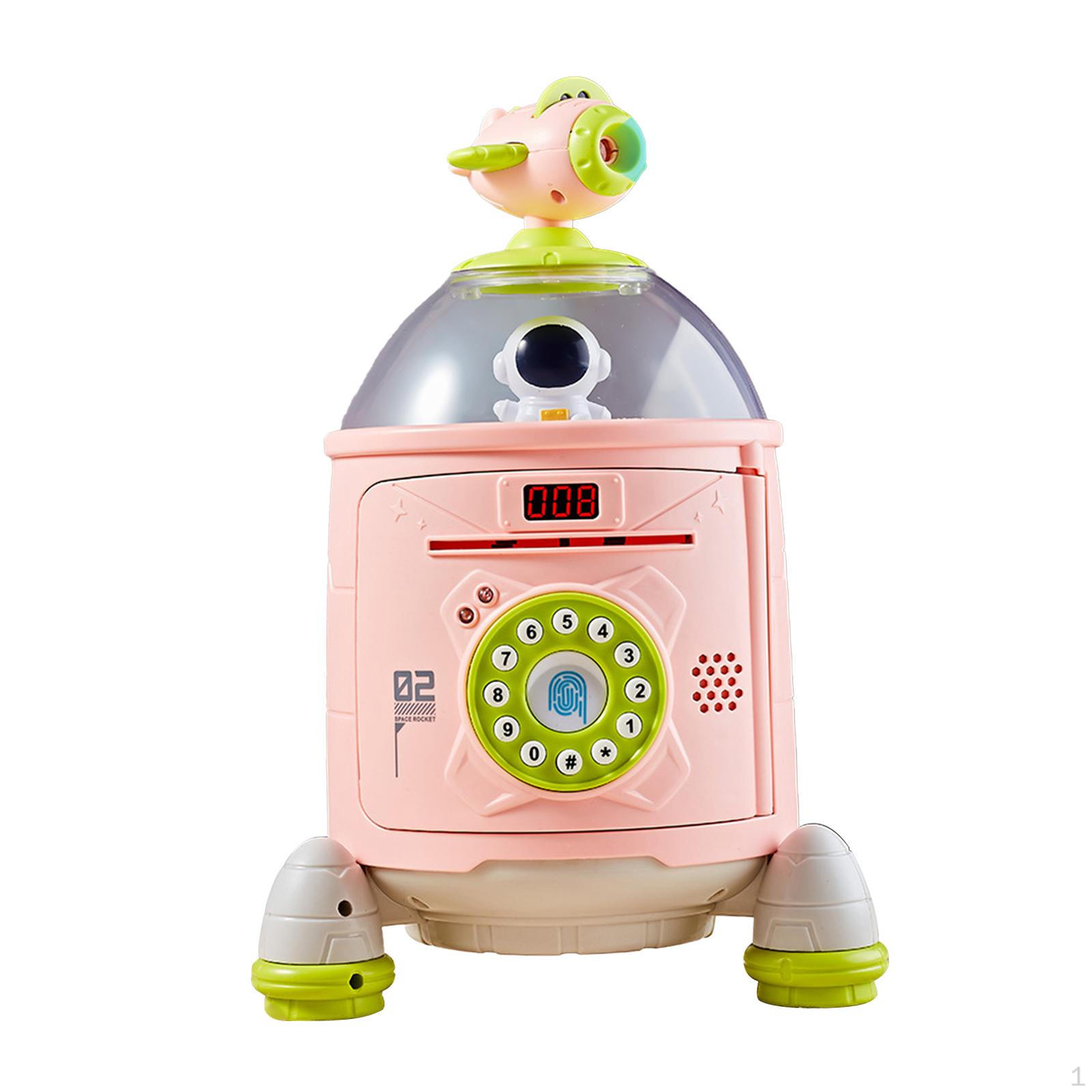 

Rocket Piggy Bank Birthday Gifts Electronic for Kids Teens Adults розовый