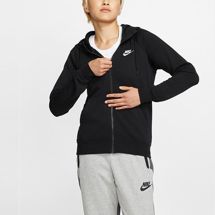 Nike Sport Running Hooded Knit Jacket Women Outerwear Black BV4123-010