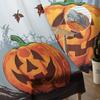 Halloween Pumpkin Leaves Dead Branch Sheer Curtains Home Window Decorations Voile Tulle Curtains For Living Room Bedroom Kitchen