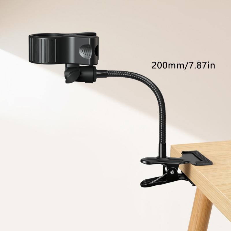 Flexible 360 Degree Rotatable Gooseneck Arm Stand Heavy Duty Clamp Microphone Holder for Podcast Video Streaming