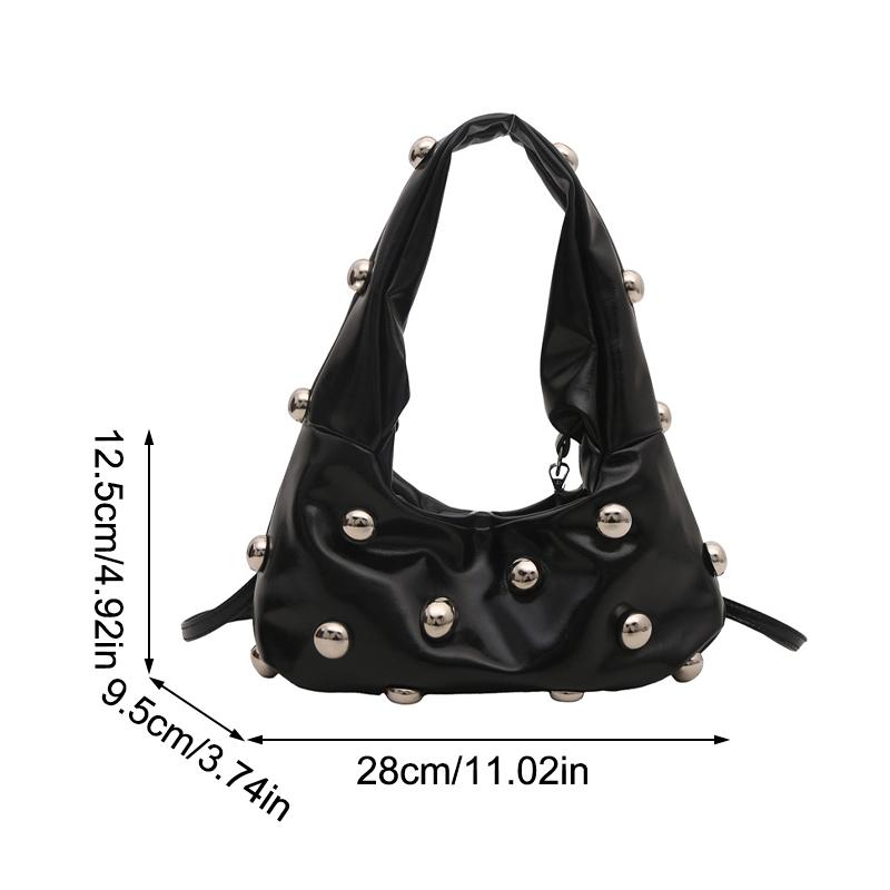 Personalized Pu Rivet Shoulder Bags Solid Color Crossbody Bag High-End Women Handbag Luxury Brand Satchel Small Tote Bag