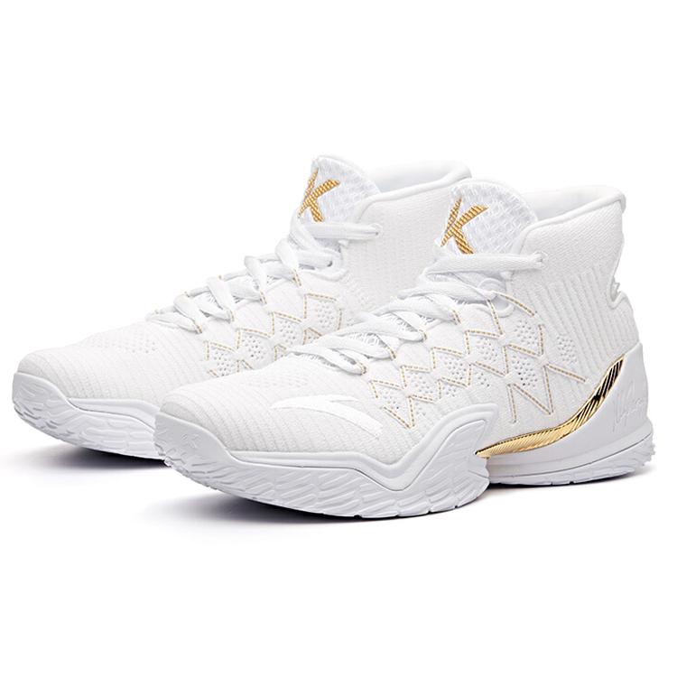 Anta KT3 Thompson FINALS High top Basketball Shoes Men's White Gold 11831101-1
