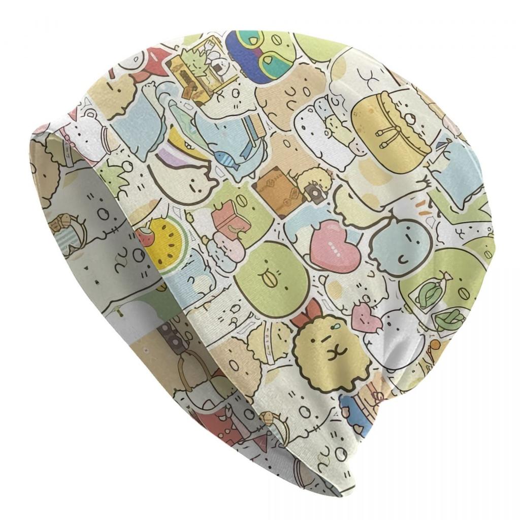 Unisex Winter Warm Bonnet Homme Knitting Hats Fashion Sumikko Gurashi Japanese Cartoon Beanie Cap Anime Game Beanies Caps For