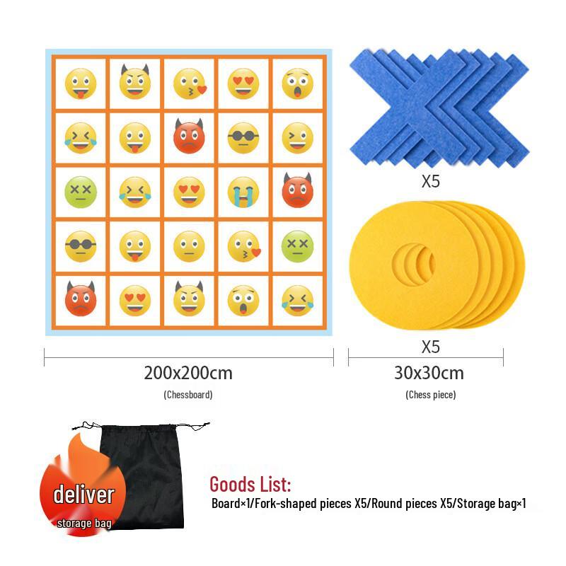 WEZHO Rapid Emoji Five-in-a-Row Game