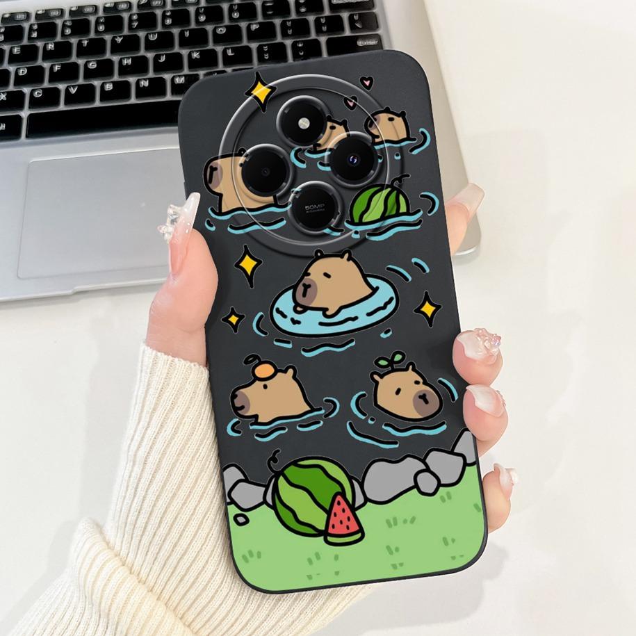 For Xiaomi Redmi 14C Case Poco C75 Cover 2024 Cute Panda Rabbit Cartoon Soft Matte Silicone Back Cover For Redmi14C PocoC75 Case