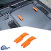 2xExterior Engine Hood Hinge Cover Trim Decor for Jeep Wrangler JL JT 18+Orange