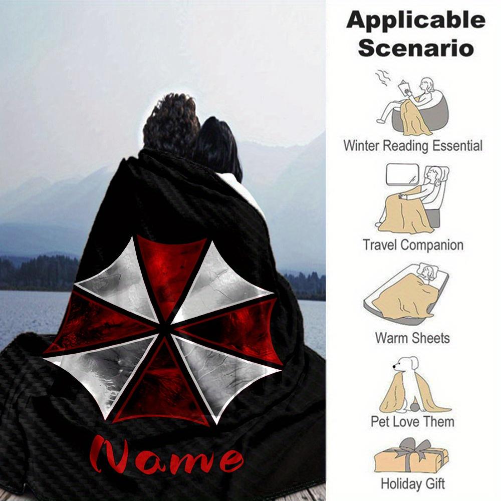 Resident Evil Umbrella Corporation Logo Blanket Lightweight Blanket For Sofa Bed Travel Camping Living Room Office Sofa Chair And Bed Digital Printed