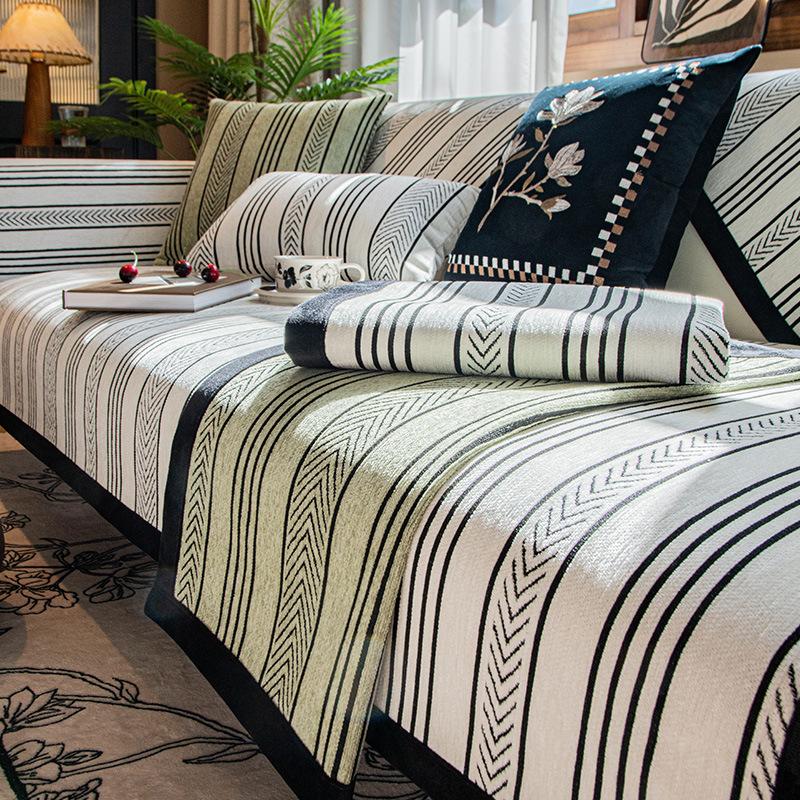 Chenier Sofa Cushion  New Four-Season Universal Non-Slip And Dirt-Resistant Seat Cushion Medium Antique Straight Row Sofa Cover Towel
