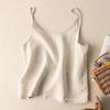 Women's Summer Cotton Linen Sleeveless Camisole Top, Plus Size, Loose Fit, Simple Solid Color.