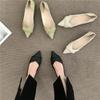 Fashion Slip-on White Pointed Toe Low Heel Elegant Woman Flats Lastest Summer 2025 Chic Point Cheap Clearance Spring 39 Shoes for Women