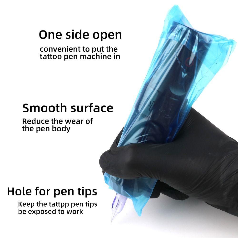 100 Stück Plastik Tattoo Clip Cord Hüllen Abdeckungen Beutel Schwarze Staubdichte Abdeckung Neues Tattoo Zubehör