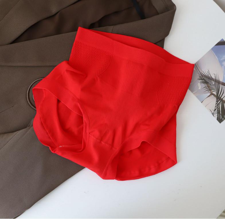 

Luxurious N8186 Plus Size High Waist Breathable Seamless Modal Underwear For Women Red