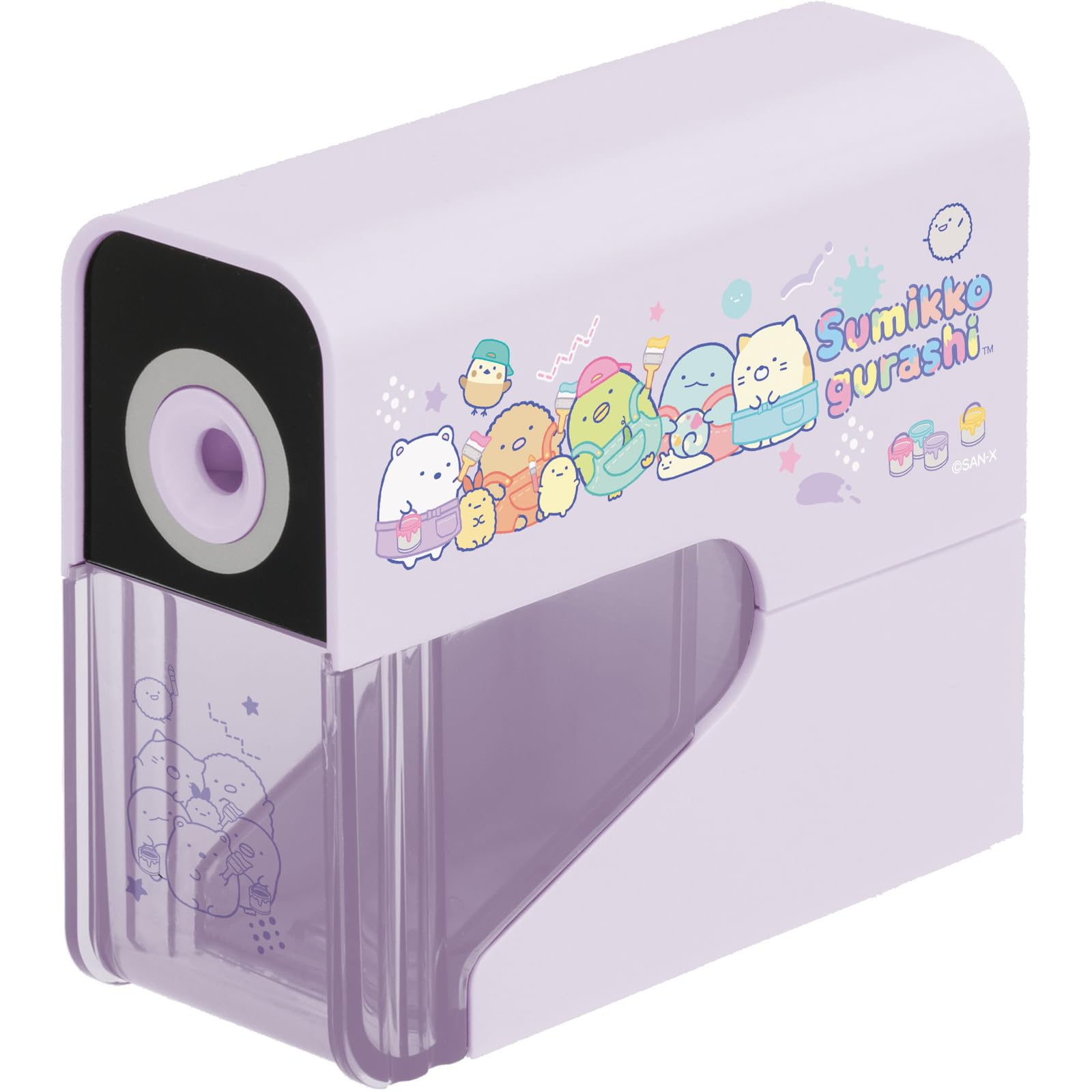 

GoGo School Sumikkogurashi Electric Pencil Sharpener EM32801 San-X фиолетовый
