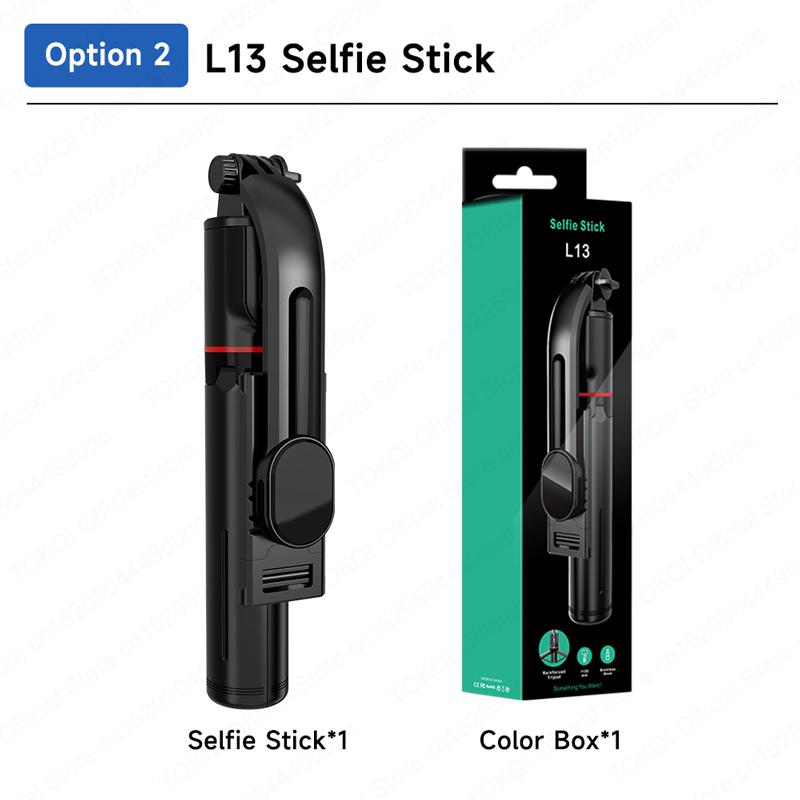 TOKQI L13 Mini Selfie Stick Foldable Tripod 44.48" Extended Pole with Wireless Bluetooth Remote for Android IOS Smartphone Shoot 7