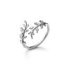 Stylish Diamond Leaf & Branch Open Ring for Women