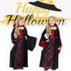 Girl Vampires Halloween Costume Set Party Show Clothes Cosplay Black Red Dress