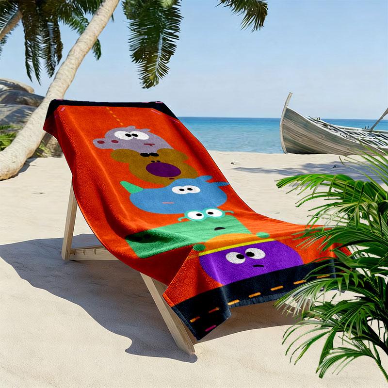 Hey Duggee Print Beach Towel, Large Soft Quick Dry Towel for Beach Camping Swimming
