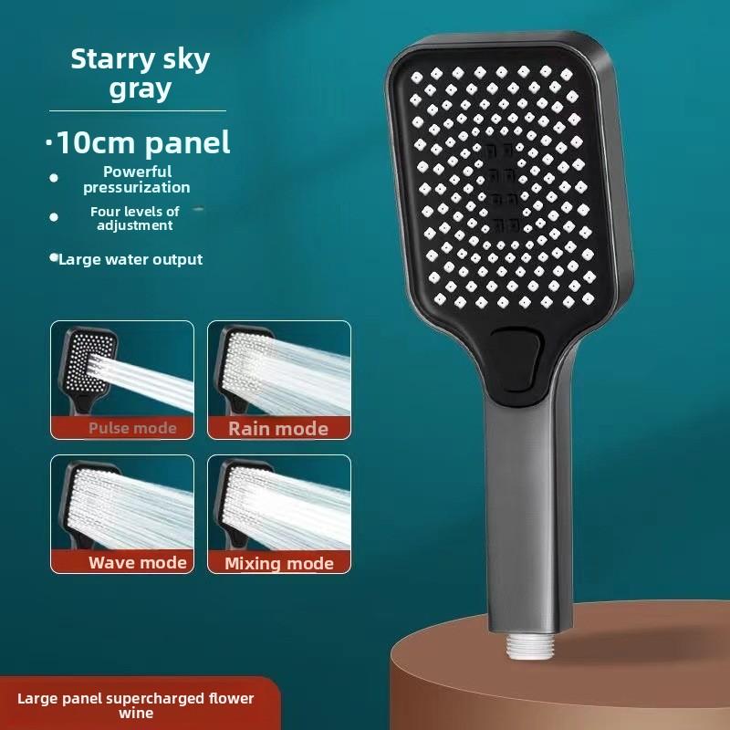 Cabezal de Ducha de Alta Presión ABS Cuadrado Rociador de Lluvia de Mano Cabezal de Ducha de Baño