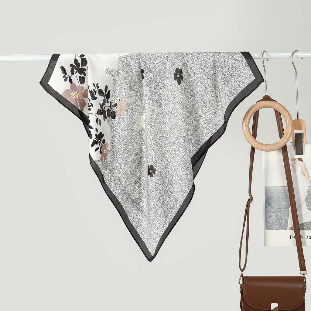 Women S Fashionable Versatile 70cm Square Silk Like Neck Scarf