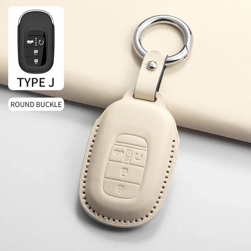 Auto Key Fob Case Cover Housing Remote Fit For Honda Fit For Civic Fit For Accord Fit For Cr-V Fit For Hr-V Fit For Pilot Pu Key Fob Auto