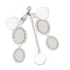 Handmade Alloy Glass Bridal Bag Charm Photo Frame Pendant Alloy Texture Perfect for Wedding Bouquet and Anniversary Gift