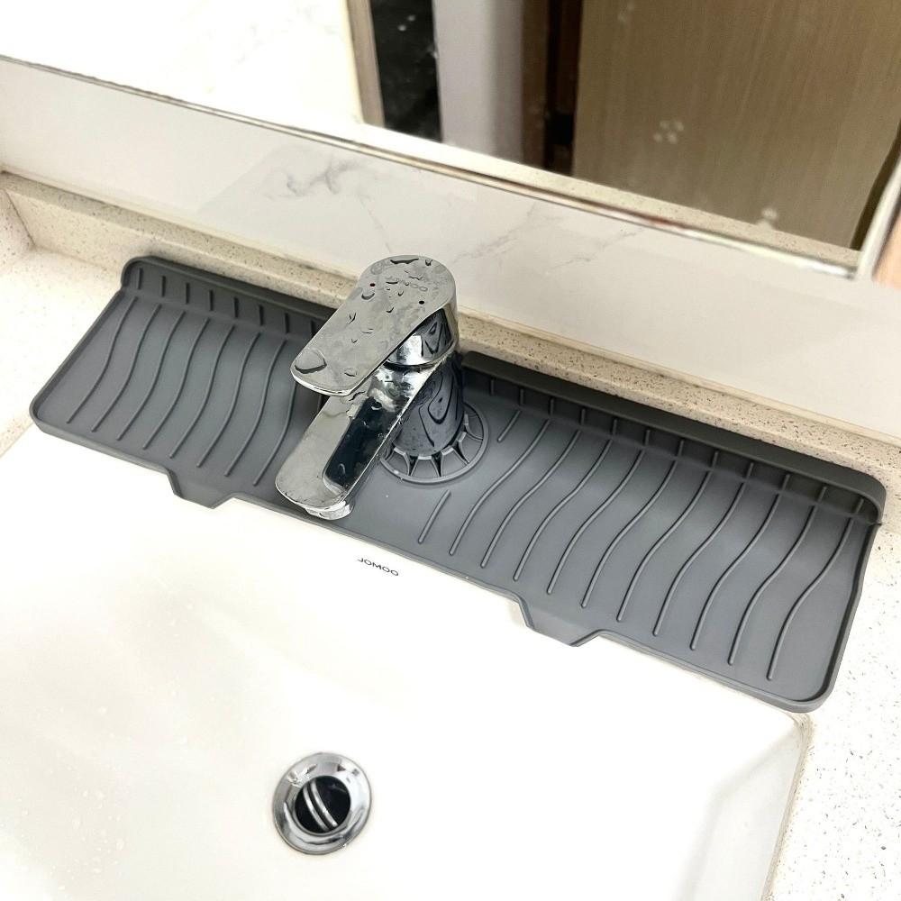 Silicone Faucet Splash Mat Easy Clean Countertop Splash Pad New Sink Water Catcher Mat  Kitchen Use