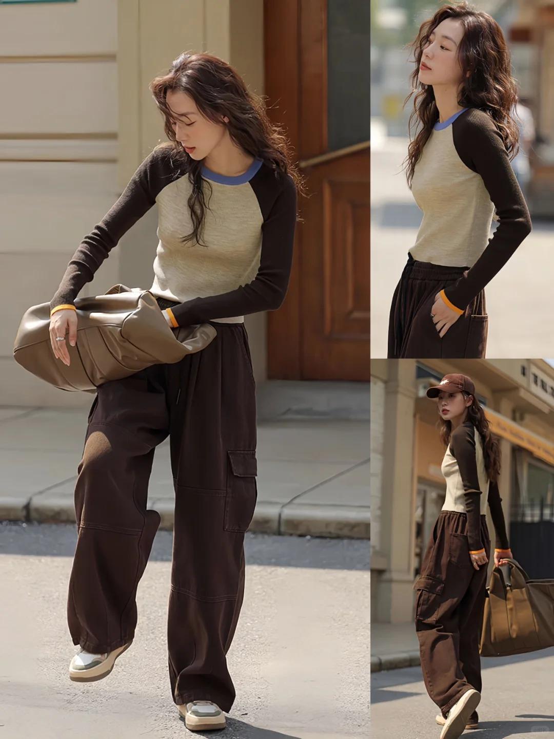 

Весенний ретро контрастный вязаный свитер-основа женский свитер облегающий Spice Girl с длинным рукавом XL