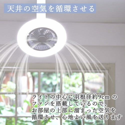 Yamazen Light Guide Plate with FAN, LED Mini Light, Color Adjustment/Dimmer Type, Left/Right Angle Adjustment Function, Equivalent To 60W Incandescent