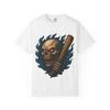 Skull Baseball Unisex Garment-Dyed T-shirt, Graphic Tee for Baseball Lovers