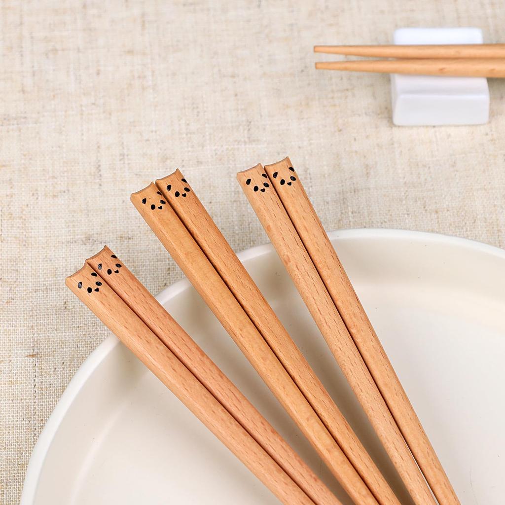 Yoshiki Wooden Chopsticks for Practice Chopsticks for Children Ages Elementary School Cute Panda Suitable for (YOSHIKI) Kids, 16cm, 3-6, Toddlers,