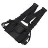 Chest Pack Adjustable Multi Pocket Functional Harness Front Vest Rig Bag for OutdoorBlack